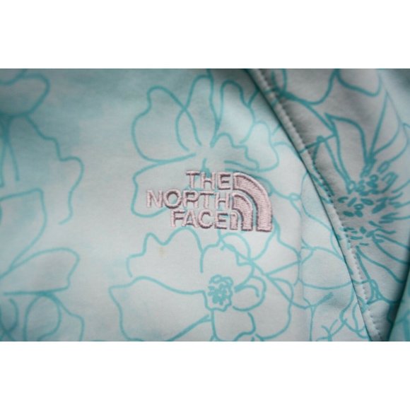 The North Face Women's Medium Apex Bionic Jacket Fleece Lined Blue Floral Print - Picture 8 of 12